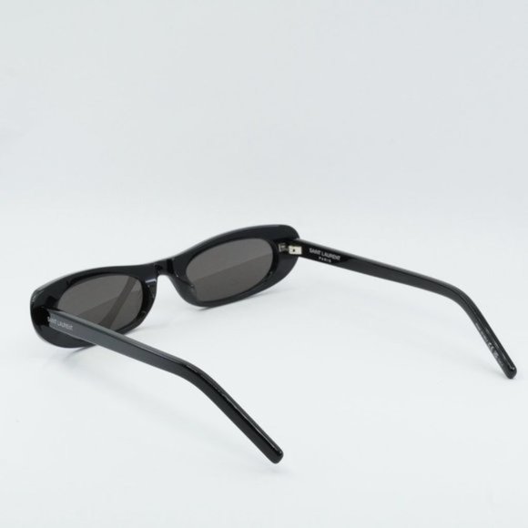💯 NEW SAINT LAURENT SL557 SHADE 001 BLACK SUNGLASSES - Picture 9 of 14